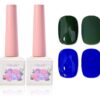 Version 1.0.0 ADHERE 12ml 2pcs Gel Polish Kit, Green Blue UV LED Gel Nail Polish, Soak Off Nail Varnish Gel Polish for Manicure Salon DIY Design at Home