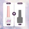 Version 1.0.0 ADHERE 12ml x10 Color Polish Gel Kit, Light Purple Blue Pink Yellow Dark Green UV LED Gel Nail Polish, Soak Off Nail Varnish Gel Polish for Manicure Salon DIY Design at Home