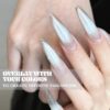 Version 1.0.0 ADHERE 12ml x2 Universal Clear Cat Eye Gel with Magnetic Stick, Cat Eye Gel Polish Holographic Glitter UV LED Nail Varnish for Nail Salon DIY Design
