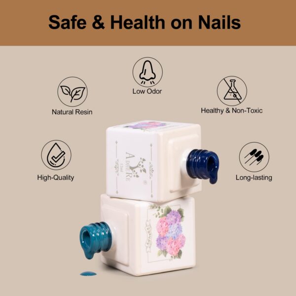 Version 1.0.0 ADHERE 12ml 8pcs Nail Polish Gel Kit, UV LED Gel Nail Polish, Soak Off Nail Varnish Gel Polish for Manicure Salon DIY Design at Home