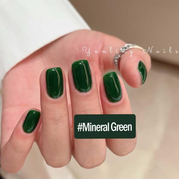 Version 1.0.0 ADHERE 12ml x 5pcs Green Gel Polish Kit, UV LED Gel Nail Polish, Soak Off Nail Varnish Gel Polish for Manicure Salon DIY Design at Home