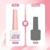 Version 1.0.0 ADHERE 12ml 8pcs Translucent Nude Pink Gel Kit, UV LED Gel Nail Polish, Soak Off Nail Varnish Gel Polish for Manicure Salon DIY Design at Home