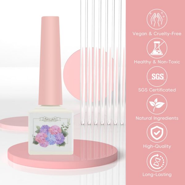 Version 1.0.0 Adhere 12ml 7pcs Cat Eye Nail Polish Gel Kit with Magnetic Stick - Pink Rose Beige Gel Nail Polish Varnish Magnetic Gel Polish Soak Off Nude Manicure Nail Salon