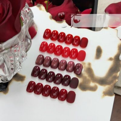 Version 1.0.0 ADHERE 12ml 5pcs Red Gel Nail Polish Kit with Magnetic Stick, Cat Eye Gel Polish Holographic Glitter UV LED Nail Varnish for Nail Salon DIY Design