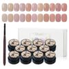 Version 1.0.0 ADHERE 11pcs Nude-Pink Kit with Brush, UV LED Gel Nail Polish, Soak Off Nail Varnish Gel Polish for Manicure Salon DIY Design at Home