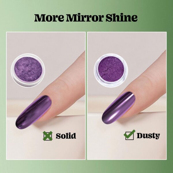 Version 1.0.0 ADHERE 6pcs Chrome Powder Set - Magic Metallic Mirror Finish & Mirror-Like Effect | Non-Toxic, Salon-Quality, DIY Gel Nail Supplies
