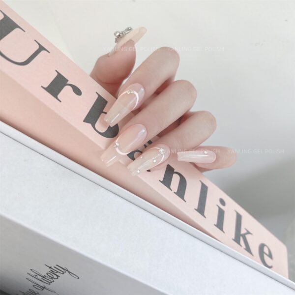 Version 1.0.0 ADHERE 12ml 18pcs Translucent Nude Pink Gel Kit, UV LED Gel Nail Polish, Soak Off Nail Varnish Gel Polish for Manicure Salon DIY Design at Home