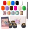 Version 1.0.0 ADHERE 11pcs Nail Art Painting Gel Kit with Brush, White Black Red Yellow Nude Blue Rose Classic Color UV LED Gel Nail Polish, Soak Off Nail Varnish Gel Polish for Manicure Salon DIY Design at Home