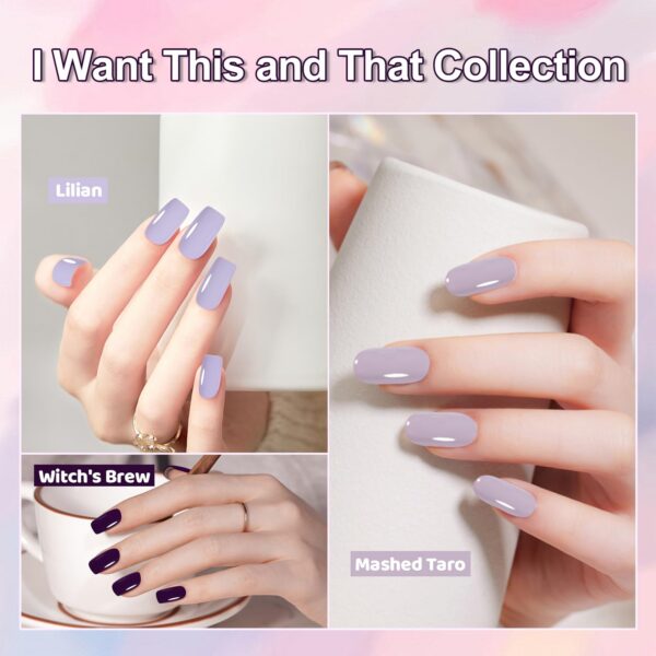 Version 1.0.0 ADHERE 12ml x10 Color Polish Gel Kit, Light Purple Blue Pink Yellow Dark Green UV LED Gel Nail Polish, Soak Off Nail Varnish Gel Polish for Manicure Salon DIY Design at Home