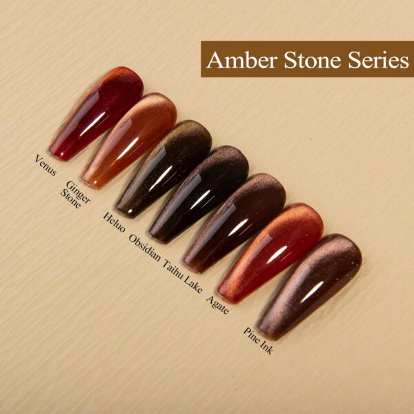 Version 1.0.0 Adhere 12ml of 7pcs Magnetic Cat Eye Nail Gel Polish Kit - Reflective Cat Eye Gel Polish Kit with Magnet Sticker Glitter Magnetic Gel Nail Varnish Soak Off UV Gel Nail Polish
