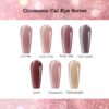 Version 1.0.0 Adhere 12ml 7pcs Cat Eye Nail Polish Gel Kit with Magnetic Stick - Pink Rose Beige Gel Nail Polish Varnish Magnetic Gel Polish Soak Off Nude Manicure Nail Salon
