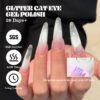Version 1.0.0 ADHERE 12ml x2 Universal Clear Cat Eye Gel with Magnetic Stick, Cat Eye Gel Polish Holographic Glitter UV LED Nail Varnish for Nail Salon DIY Design