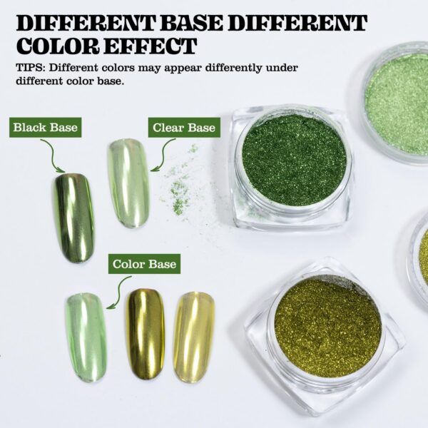 Version 1.0.0 ADHERE 6pcs Chrome Powder Set - Magic Metallic Mirror Finish & Mirror-Like Effect | Non-Toxic, Salon-Quality, DIY Gel Nail Supplies