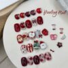 Version 1.0.0 ADHERE 12ml 5pcs Red Gel Nail Polish Kit with Magnetic Stick, Cat Eye Gel Polish Holographic Glitter UV LED Nail Varnish for Nail Salon DIY Design