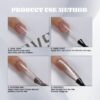 Version 1.0.0 ADHERE 12ml x2 Universal Clear Cat Eye Gel with Magnetic Stick, Cat Eye Gel Polish Holographic Glitter UV LED Nail Varnish for Nail Salon DIY Design