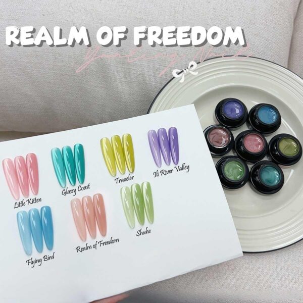 Version 1.0.0 ADHERE 7pcs Magnetic Gel Polish Set with Brush + Magnetic Stick, Cat Eye Gel Polish Holographic Glitter UV LED Nail Varnish for Nail Salon DIY Design