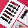 Version 1.0.0 ADHERE 12ml x 6pcs Nail Polish Kit, 3x Diamond Glitter + 3x Color Gel Dark Red Green Brown Crushed Diamond Dazzling Nail Varnish, Sparkly Shiny Reflective Sequins Gel Polish, for DIY Nail Art Salon