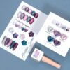 Version 1.0.0 ADHERE 12ml 5pcs Magnetic Cat Eye Gel Kit with Magnetic Stick, Cat Eye Gel Polish Holographic Glitter UV LED Nail Varnish for Nail Salon DIY Design