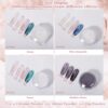 Version 1.0.0 ADHERE 5pcs Pearl Series, 3 Pearl Chrome Powder + 1 Dark Purple Mirror Chrome Nail Powder + 1 Glitter, Holographic Shimmer Pearlescent Finish & Mirror Metallic Shine