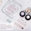 Version 1.0.0 ADHERE 7pcs Pearl Series, 5gx2 Pearl Gel + 3 Chrome Powder + 1 Dark Purple Mirror Chrome Nail Powder + 1 Glitter, Holographic Shimmer Pearlescent Finish & Mirror Metallic Shine