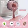 Version 1.0.0 ADHERE 12ml 8pcs Translucent Nude Pink Gel Kit, UV LED Gel Nail Polish, Soak Off Nail Varnish Gel Polish for Manicure Salon DIY Design at Home