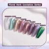 Version 1.0.0 ADHERE 12ml 8pcs Cat Eye Gel Nail Polish Kit with Magnetic Stick - Blue Purple Green Mint Silver White Glitter Shining Magnetic Polish Gel para uñas Nail Varnish