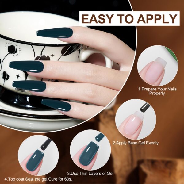 Version 1.0.0 ADHERE 12ml 8pcs Nail Polish Gel Kit, UV LED Gel Nail Polish, Soak Off Nail Varnish Gel Polish for Manicure Salon DIY Design at Home
