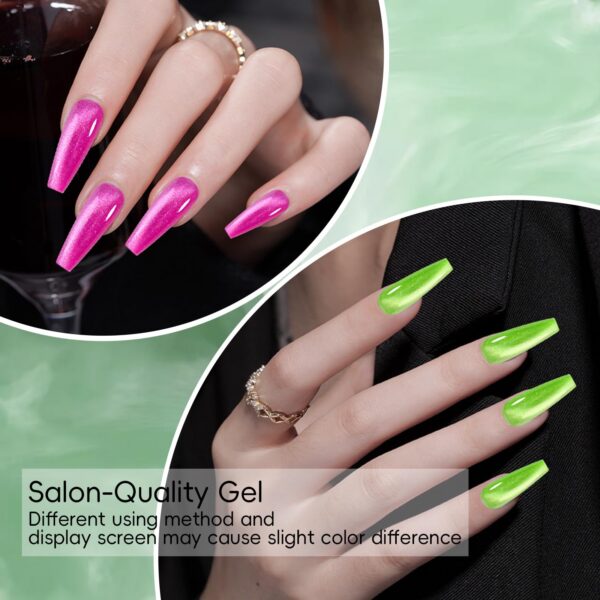 Version 1.0.0 Adhere 12ml 4 Colors Magnetic Nail Polish Gel Set Cat Eye Gel Nail Polish Soak Off Magnetic Varnish Green Rose Red Purple Blue
