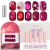 Version 1.0.0 ADHERE 12ml x5 Gel Polish Kit with Magnetic Stick, 3x Cat Eye + 2x Color Gel Cat Eye Gel Polish Holographic Glitter UV LED Nail Varnish for Nail Salon DIY Design