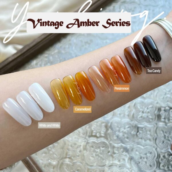 Version 1.0.0 ADHERE 8pcs Semitransparent Gel Kit with Brush, UV LED Gel Nail Polish, Soak Off Nail Varnish Gel Polish for Manicure Salon DIY Design at Home