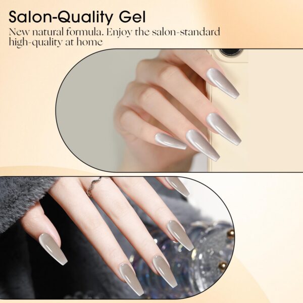 Version 1.0.0 Adhere 5pcs 12ml Cat Eye Nail Polish Gel Kit - Beige Light Purple Blue Nude Magnetic Cat Eye Gel Nail Polish Varnish for Manicure