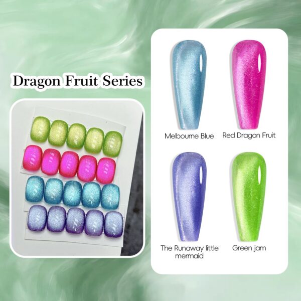 Version 1.0.0 Adhere 12ml 4 Colors Magnetic Nail Polish Gel Set Cat Eye Gel Nail Polish Soak Off Magnetic Varnish Green Rose Red Purple Blue