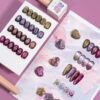 Version 1.0.0 ADHERE 12ml 4pcs Magnetic Gel Set with Magnetic Stick, Cat Eye Gel Polish Holographic Glitter UV LED Nail Varnish for Nail Salon DIY Design