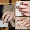 Version 1.0.0 ADHERE 12ml x6 Cat Eye Gel Polish Kit with Magnetic Stick, Brown Blue Green Cat Eye Gel Polish Holographic Glitter UV LED Nail Varnish for Nail Salon DIY Design
