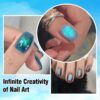 Version 1.0.0 ADHERE 12ml 6pcs Cat Eye Gel Polish Kit with Magnetic Stick, Cat Eye Gel Polish Holographic Glitter UV LED Nail Varnish for Nail Salon DIY Design