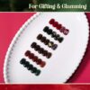 Version 1.0.0 ADHERE 12ml x 6pcs Nail Polish Kit, 3x Diamond Glitter + 3x Color Gel Dark Red Green Brown Crushed Diamond Dazzling Nail Varnish, Sparkly Shiny Reflective Sequins Gel Polish, for DIY Nail Art Salon