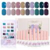 Version 1.0.0 ADHERE 12ml x10 Color Polish Gel Kit, Light Purple Blue Pink Yellow Dark Green UV LED Gel Nail Polish, Soak Off Nail Varnish Gel Polish for Manicure Salon DIY Design at Home
