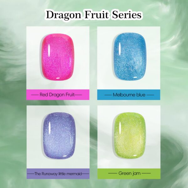 Version 1.0.0 Adhere 12ml 4 Colors Magnetic Nail Polish Gel Set Cat Eye Gel Nail Polish Soak Off Magnetic Varnish Green Rose Red Purple Blue