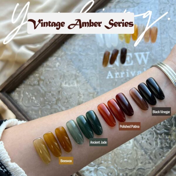 Version 1.0.0 ADHERE 8pcs Semitransparent Gel Kit with Brush, UV LED Gel Nail Polish, Soak Off Nail Varnish Gel Polish for Manicure Salon DIY Design at Home