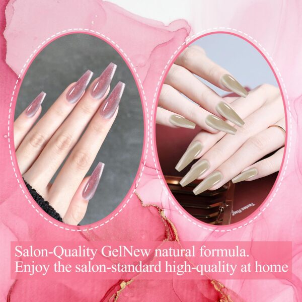 Version 1.0.0 ADHERE 12ml 7pcs Magnetic Nail Polish Gel Kit with Nail Magnet - Cat Eye Gel Nail Polish Glitter Shining Nude Pink Nail Gel Polish Green Nail Varnish