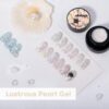 Version 1.0.0 ADHERE 7pcs Pearl Series, 5gx2 Pearl Gel + 3 Chrome Powder + 1 Dark Purple Mirror Chrome Nail Powder + 1 Glitter, Holographic Shimmer Pearlescent Finish & Mirror Metallic Shine