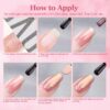 Version 1.0.0 ADHERE 12ml 8pcs Translucent Nude Pink Gel Kit, UV LED Gel Nail Polish, Soak Off Nail Varnish Gel Polish for Manicure Salon DIY Design at Home