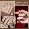 Version 1.0.0 ADHERE 12ml x7 Magnetic Gel Kit with Magnetic Stick, Brown Red Blue Green Orange Cat Eye Gel Polish Holographic Glitter UV LED Nail Varnish for Nail Salon DIY Design