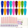 Version 1.0.0 ADHERE 12ml 9pcs Translucent Nail Gel Polish Kit, UV LED Gel Nail Polish, Soak Off Nail Varnish Gel Polish for Manicure Salon DIY Design at Home