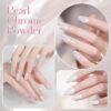 Version 1.0.0 ADHERE 5pcs Pearl Series, 3 Pearl Chrome Powder + 1 Dark Purple Mirror Chrome Nail Powder + 1 Glitter, Holographic Shimmer Pearlescent Finish & Mirror Metallic Shine