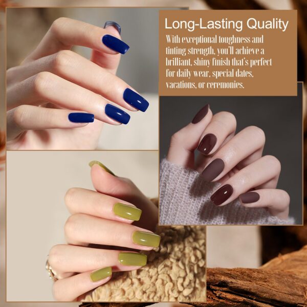 Version 1.0.0 ADHERE 12ml 8pcs Nail Polish Gel Kit, UV LED Gel Nail Polish, Soak Off Nail Varnish Gel Polish for Manicure Salon DIY Design at Home