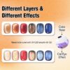 Version 1.0.0 ADHERE 12ml 6pcs Cat Eye Gel Nail Polish Kit with Magnetic Stick, Cat Eye Gel Polish Holographic Glitter UV LED Nail Varnish for Nail Salon DIY Design