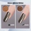 Version 1.0.0 ADHERE Metallic Chrome Mirror Powder Nail Art Kit - Magic Metallic Mirror Finish & Mirror-Like Effect | Non-Toxic, Salon-Quality, DIY Gel Nail Supplies