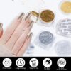 Version 1.0.0 ADHERE Metallic Chrome Mirror Powder Nail Art Kit - Magic Metallic Mirror Finish & Mirror-Like Effect | Non-Toxic, Salon-Quality, DIY Gel Nail Supplies
