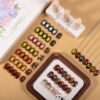 Version 1.0.0 ADHERE 12ml x7 Magnetic Gel Kit with Magnetic Stick, Brown Red Blue Green Orange Cat Eye Gel Polish Holographic Glitter UV LED Nail Varnish for Nail Salon DIY Design
